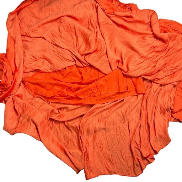 J Crew Collection XS Orange Rosaline Dress Gown Resort‎ Flowy Romantic Bright - Picture 6 of 9